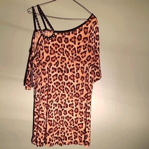 Love & Legend Leopard Print Blouse 2X